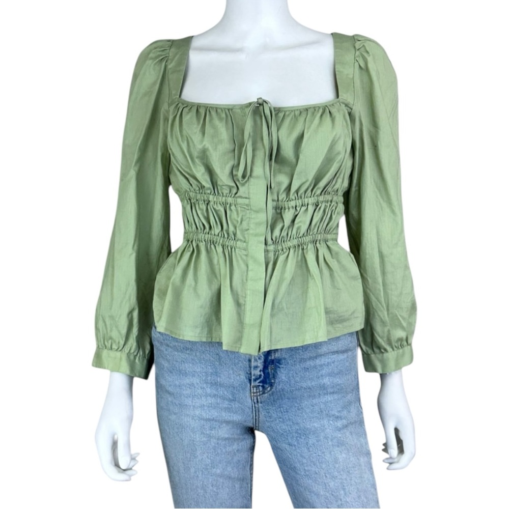 J. Crew Green Long Sleeve Top